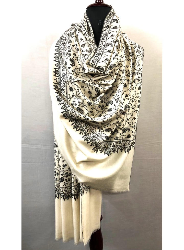 White best sale pashmina shawl